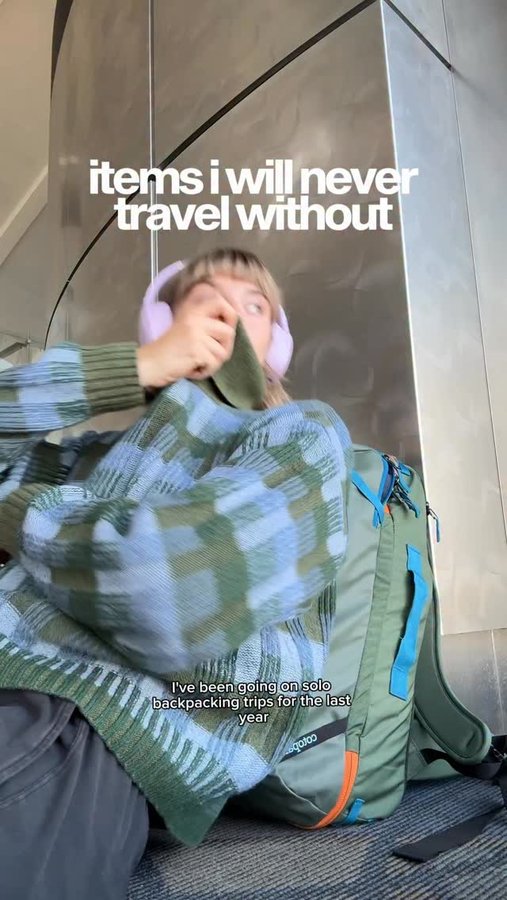 Instagram post by @thelonesol for Cotopaxi. Caption reads: Items I will not travel without💭(ad)

After a....