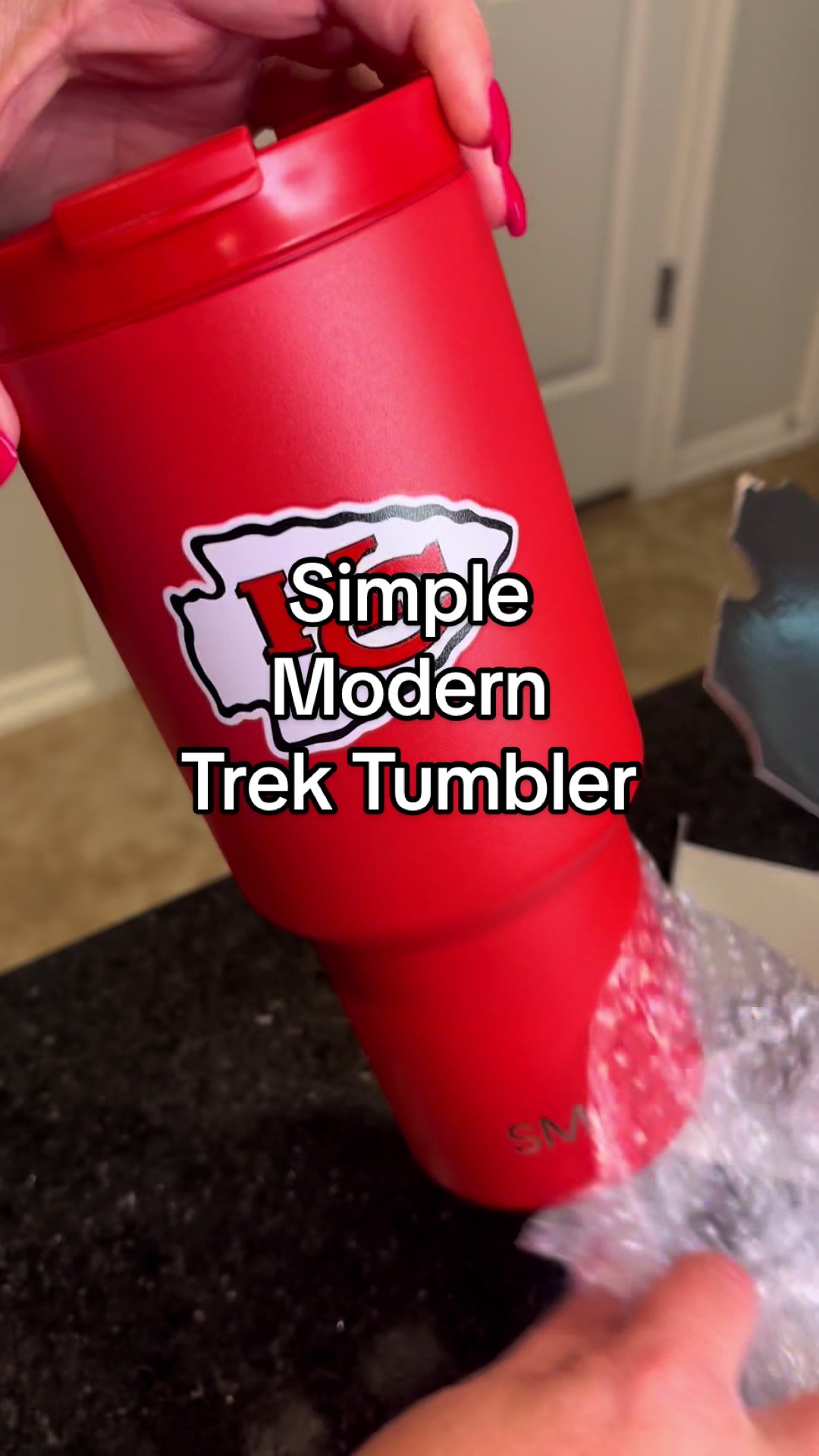 TikTok post by @cookinwithkristin for Simple Modern. Caption reads: #simplemodern #trektumbler [...].