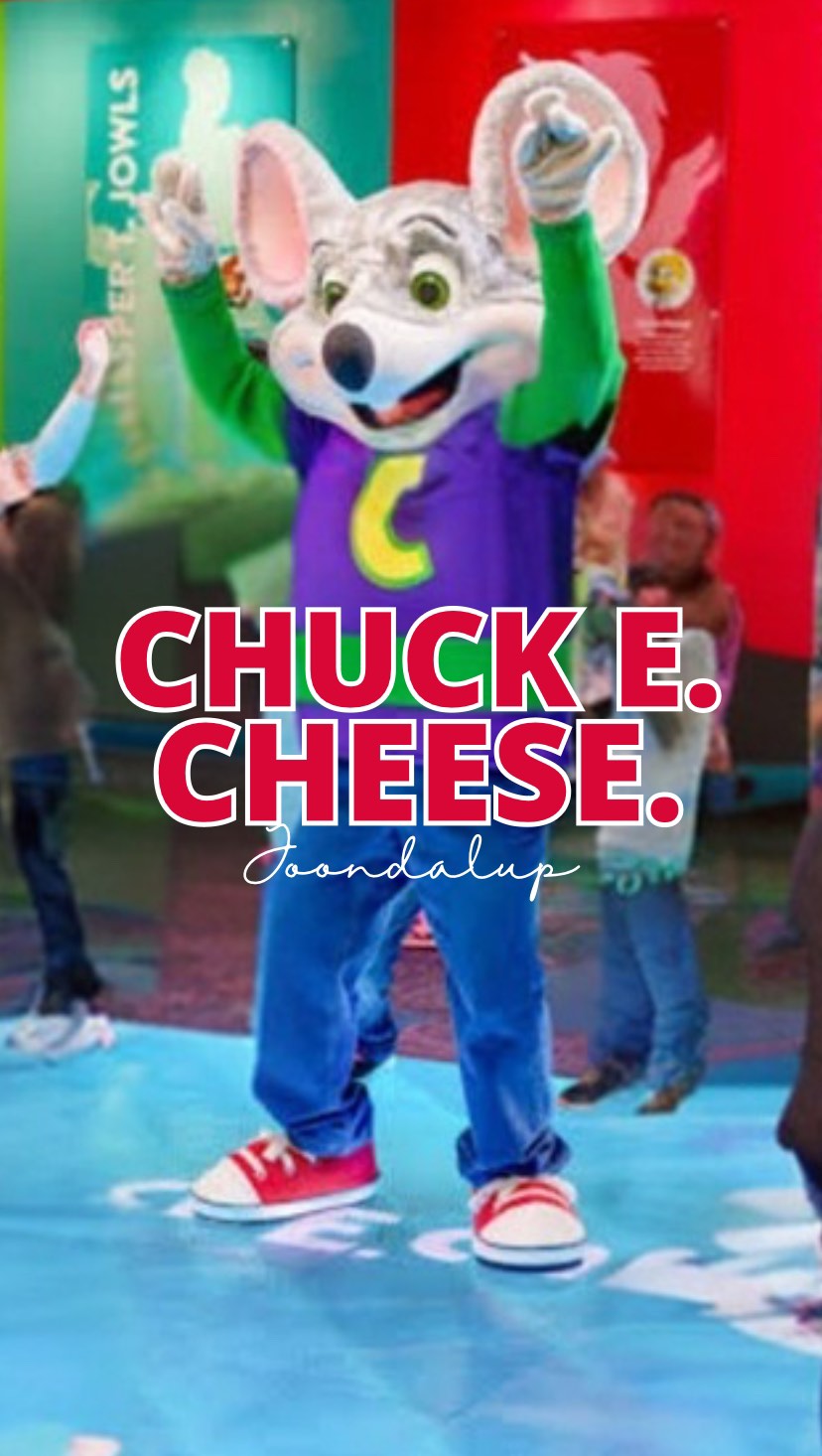 Instagram post by @perthlocalite for Chuck E. Cheese. Caption reads: 🐭🧀🎮 CHUCK E. CHEESE | PERTH

PERTH IT’S....
