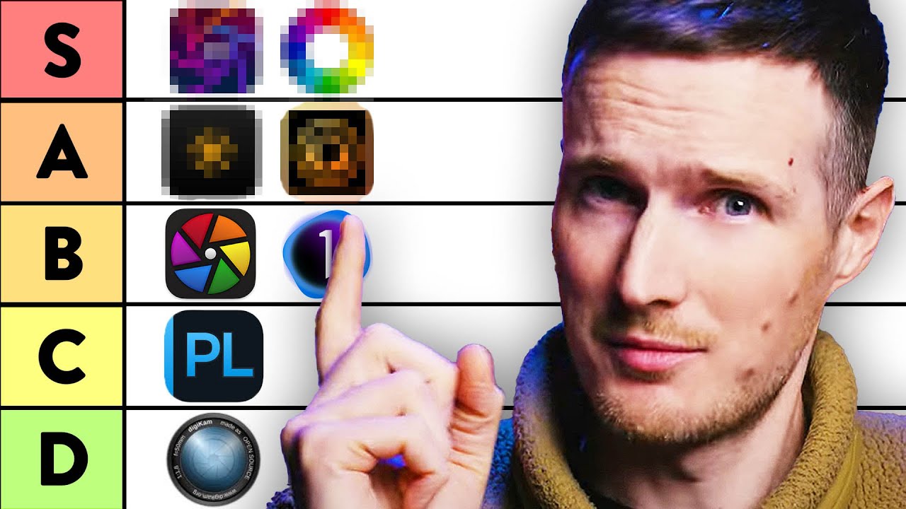 YouTube post by @TomCalton for Ekster. Caption reads: Ranking 8 Lightroom Alternatives That Will Save....