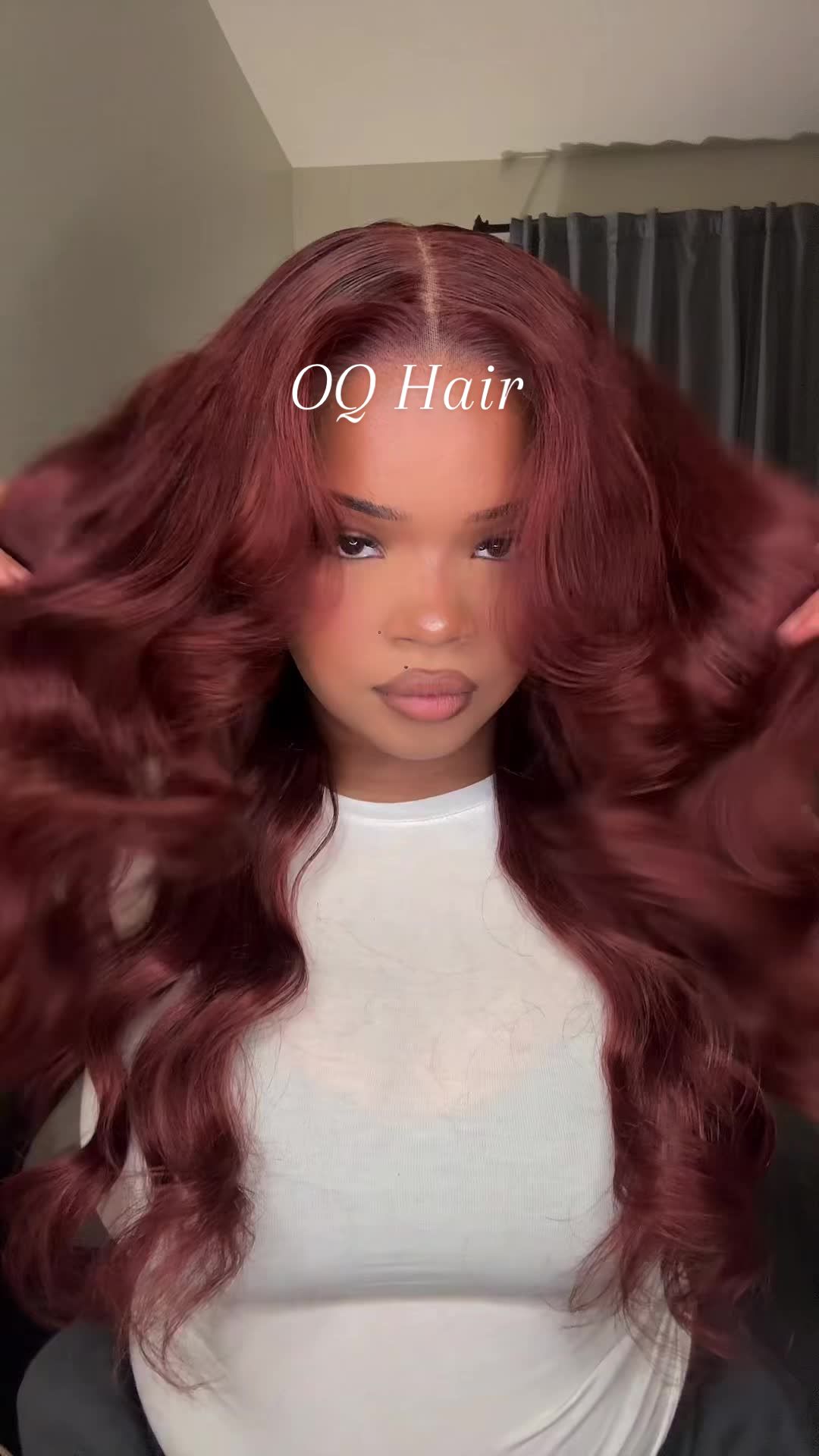 TikTok post by @aliyahmuse for OQHAIR. Caption reads: [...] is so stunning! Unit from @OQHAIR....