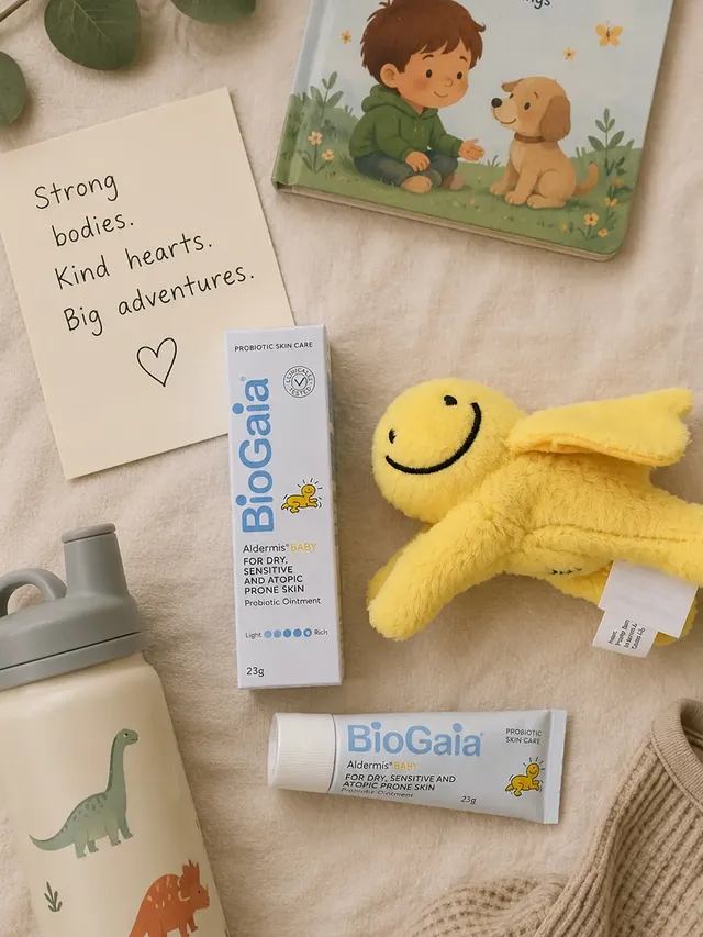 Instagram post by @chloe_irwin92 for BioGaia. Caption reads: AD @biogaiauk Little skin needs a little extra....