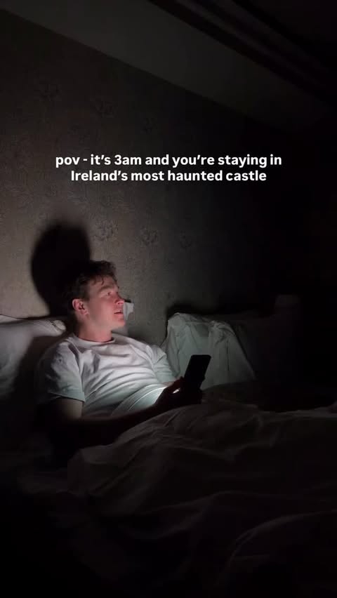 Instagram post by @kevin_penrose_ for Discover Ireland. Caption reads: [...] sleep 🙏 📌 @kinnittycastleireland....