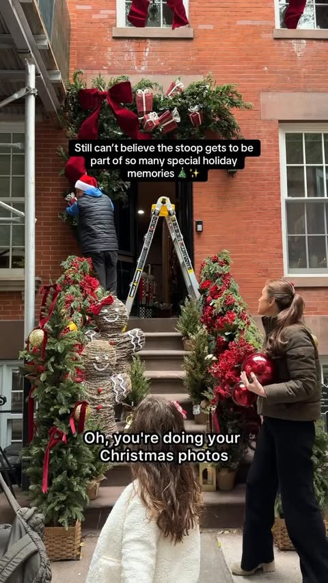 Instagram post by @stoopandthecity for Pottery Barn. Caption reads: I’ll never get over people using the stoop for....