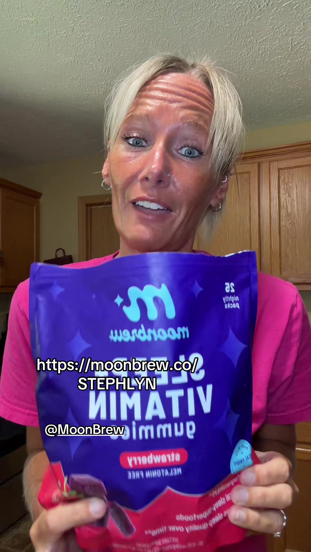 TikTok post by @steph_momofboys for MoonBrew. Caption reads: @MoonBrew Shop here.