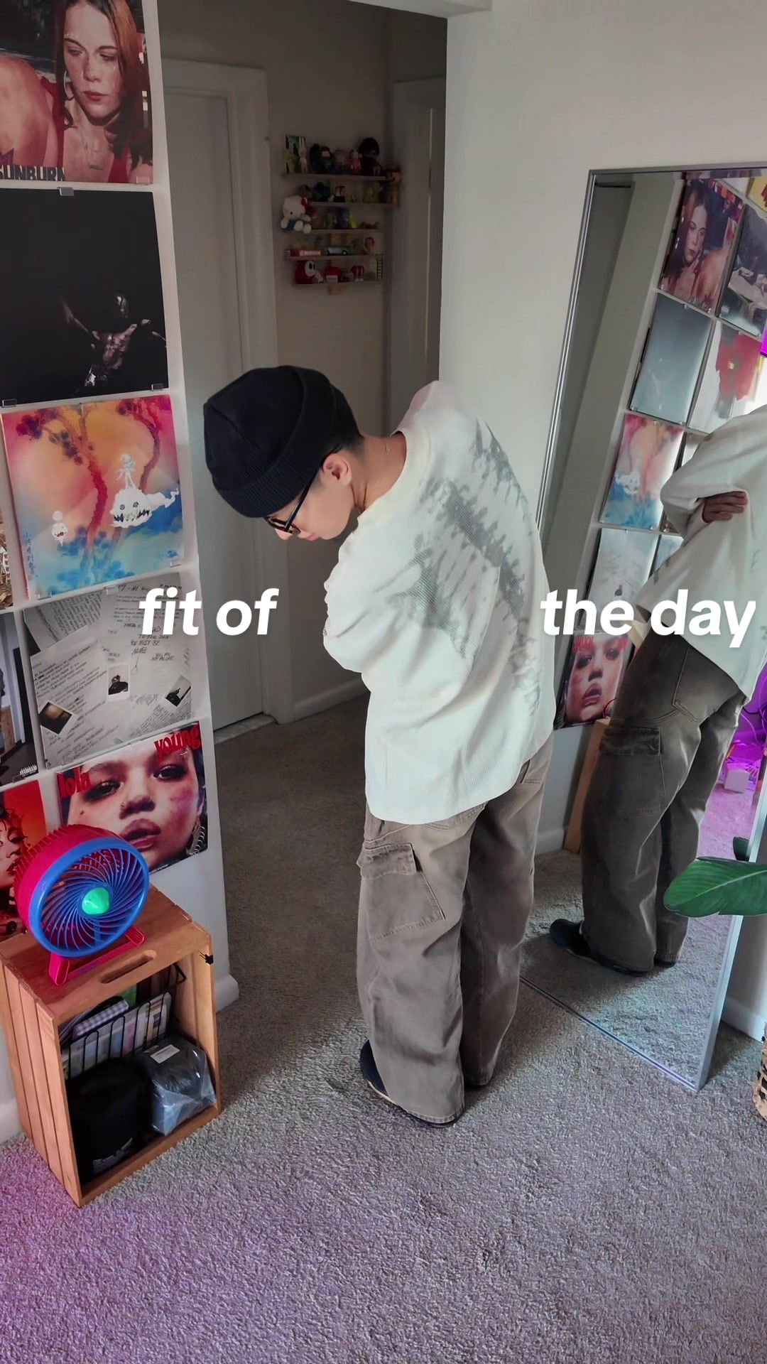 TikTok post by @whataboutdani for Thesupermade. Caption reads: finally beanie szn 🪖 @Thesupermade Shop....