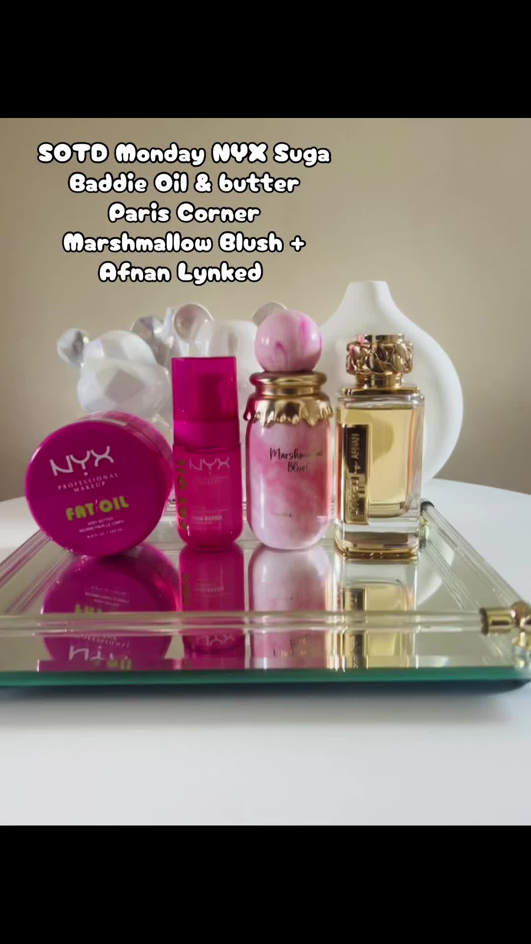 TikTok post by @gigilovesperfumes for Afnan Perfumes. Caption reads: [...] + Lynked Forever @Afnan Perfumes #fyp....