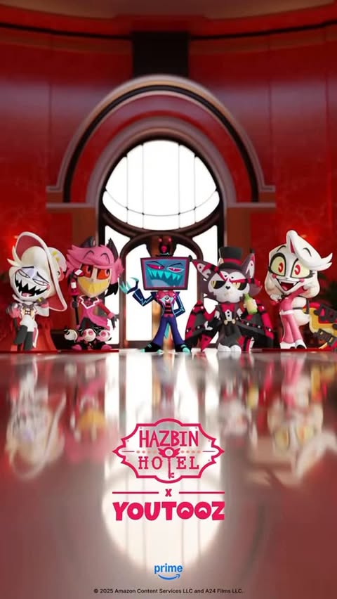 Instagram post by @spindlehorsetoons for Youtooz. Caption reads: HAZBIN HOTEL AVAILABLE NOW 🔑 

#youtooz....