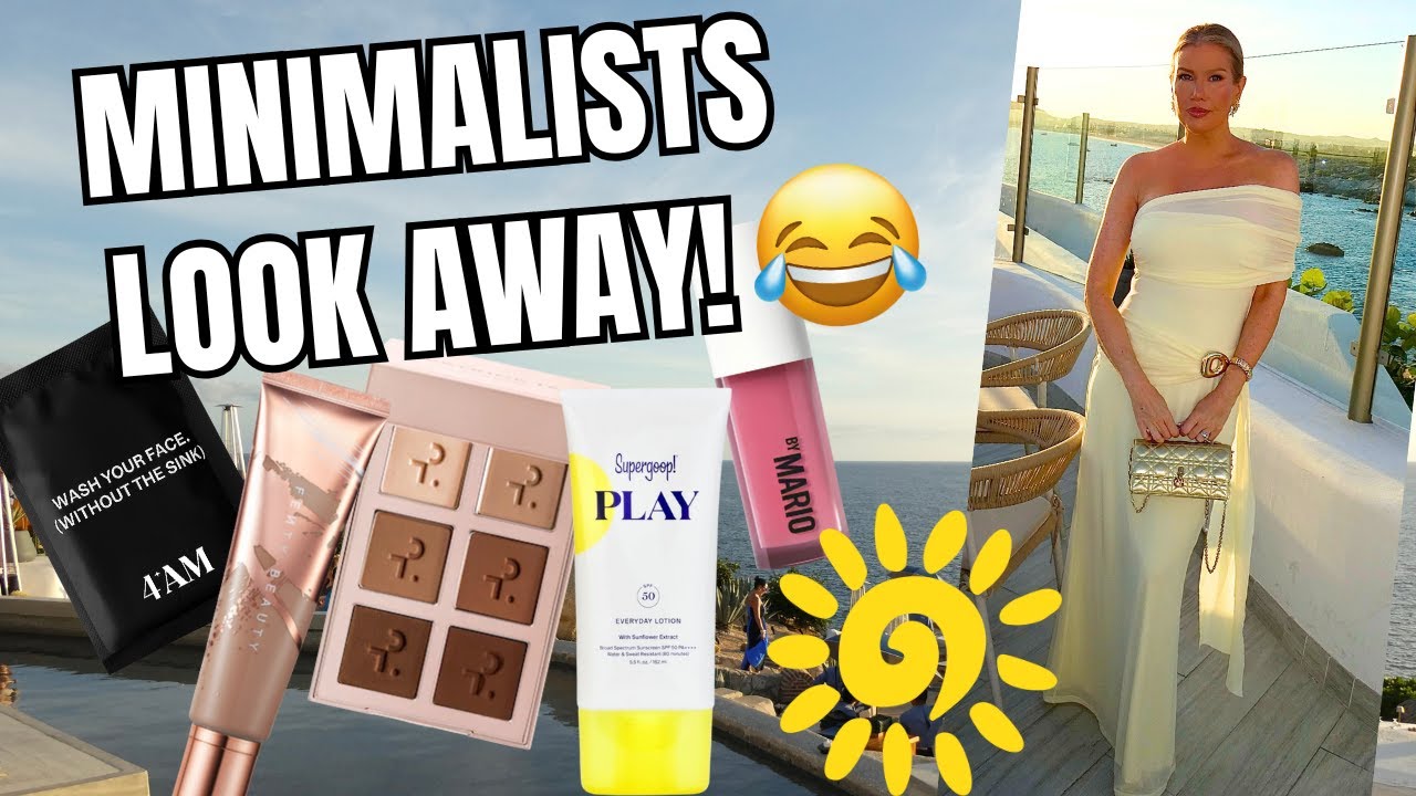 YouTube post by @RisaDoesMakeup for Ritual. Caption reads: I’m NOT a Minimalist… Everything I Packed for Cabo....