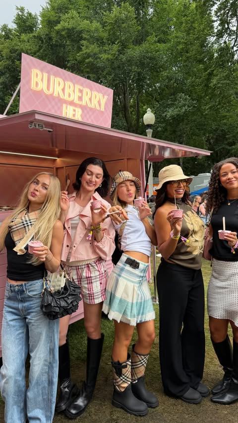 Instagram post by @sydneyschiffer for Burberry. Caption reads: [...] apart of this trip and celebrating the....