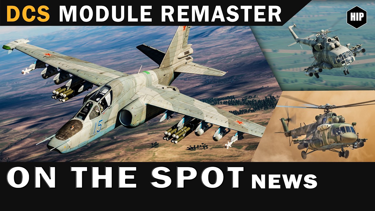 YouTube post by @hipgames for MOZA Racing. Caption reads: We Need to Talk About the Old DCS Modules…....