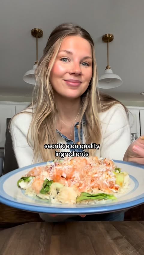 Instagram post by @shelikesmilk for Blue Apron. Caption reads: Cooking smarter, not harder in 2026....