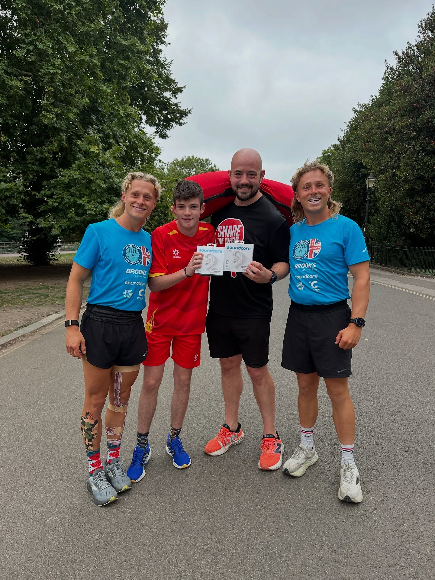 Instagram post by @lambrosarmy for Soundcore. Caption reads: We ran through London last week as part of our....