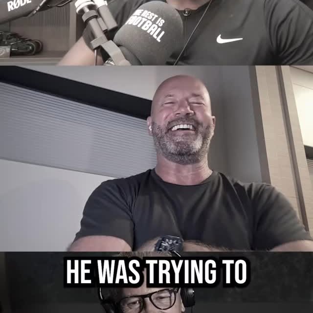 Instagram post by @therestisfootball for Specsavers. Caption reads: 🗣️ “Alan’s on the dad jokes!” 😂

🗣️ “He was....