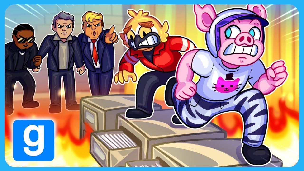 YouTube post by @wildcat for Rocket Money. Caption reads: We Made Gmod Deathrun on "Jeffrey's" Island....