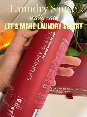 TikTok post by @kimaloha45 for Laundry Sauce. Caption reads: [...] #laundrytok #fabricsoftner #laundry....