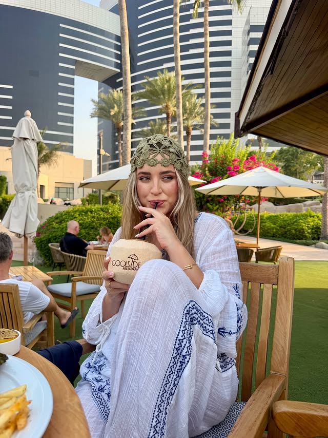 Instagram post by @melismutuhaddadi for Grand Hyatt. Caption reads: [...] I don’t even know what day it is 📍Grand....