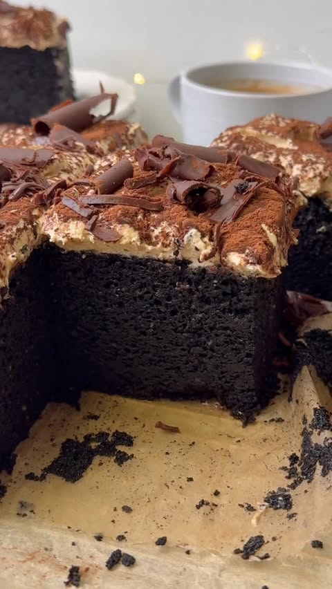 Instagram post by @the_bananadiaries for Forager Project. Caption reads: One Bowl MOIST Chocolate Espresso Cake!!....