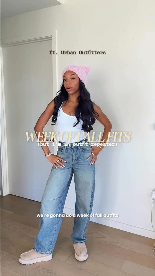 Instagram post by @officiallydaitime for Urban Outfitters. Caption reads: UO makes being an outfit repeater easy ✨🎀 which....