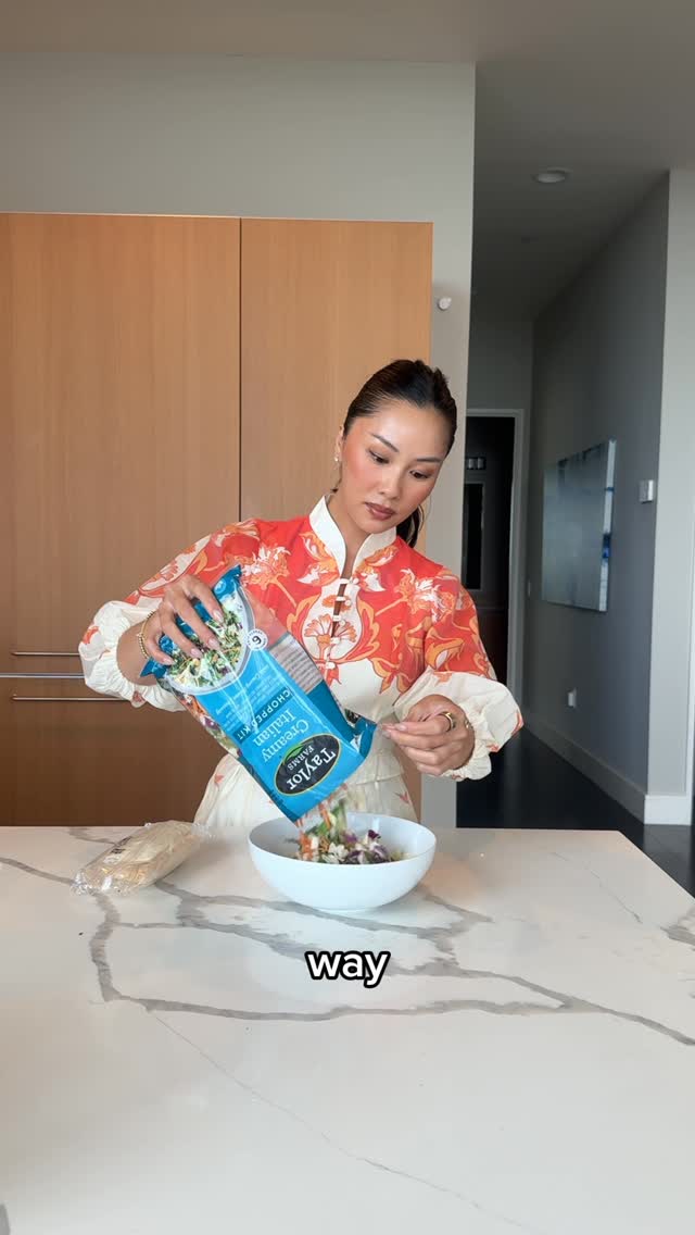 Instagram post by @__jasminenguyen for Taylor Farms. Caption reads: Me: “I’ll cook something healthy for lunch this....