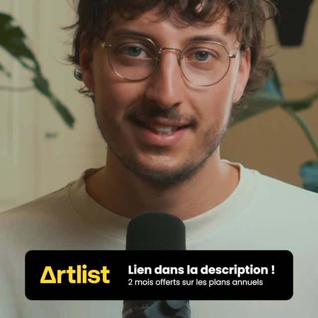 Instagram post by @justinbuisson for Artlist.io. Caption reads: C’est l’outil que j’utilise le plus souvent,....