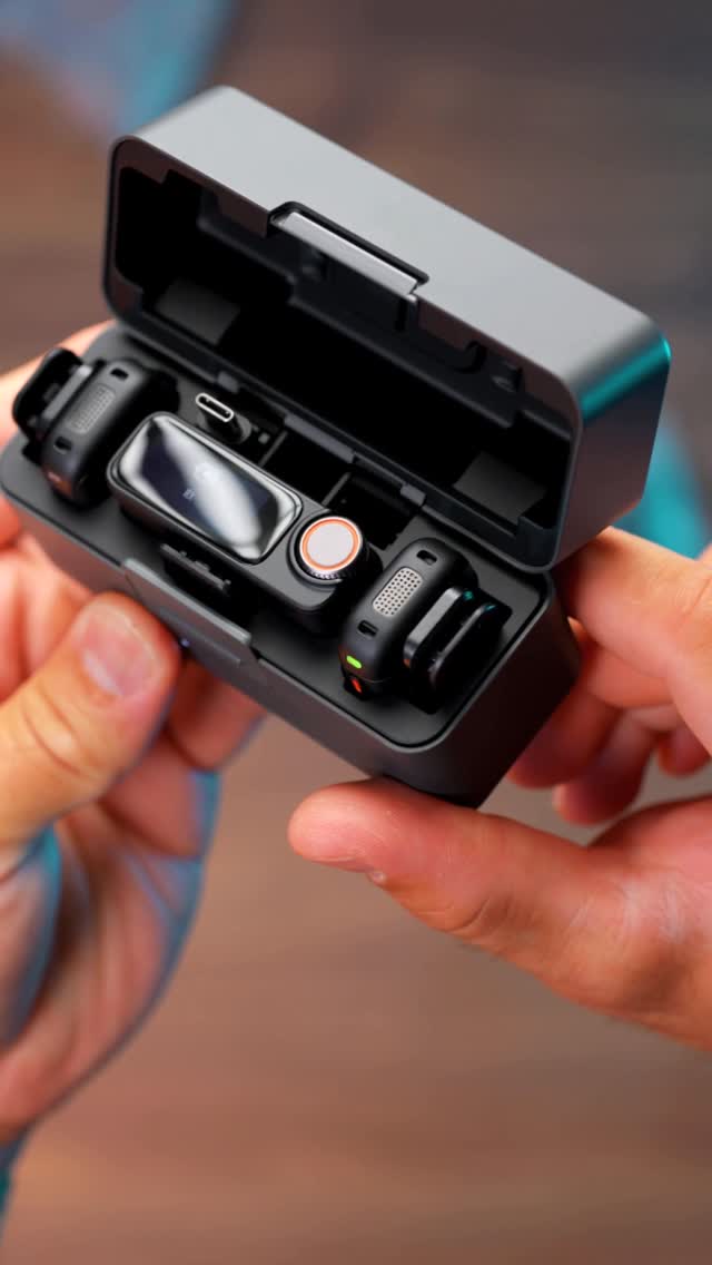 Instagram post by @peterlindgren1 for DJI. Caption reads: Unboxing The DJI Mic 3 Wireless Microphone. What’s....