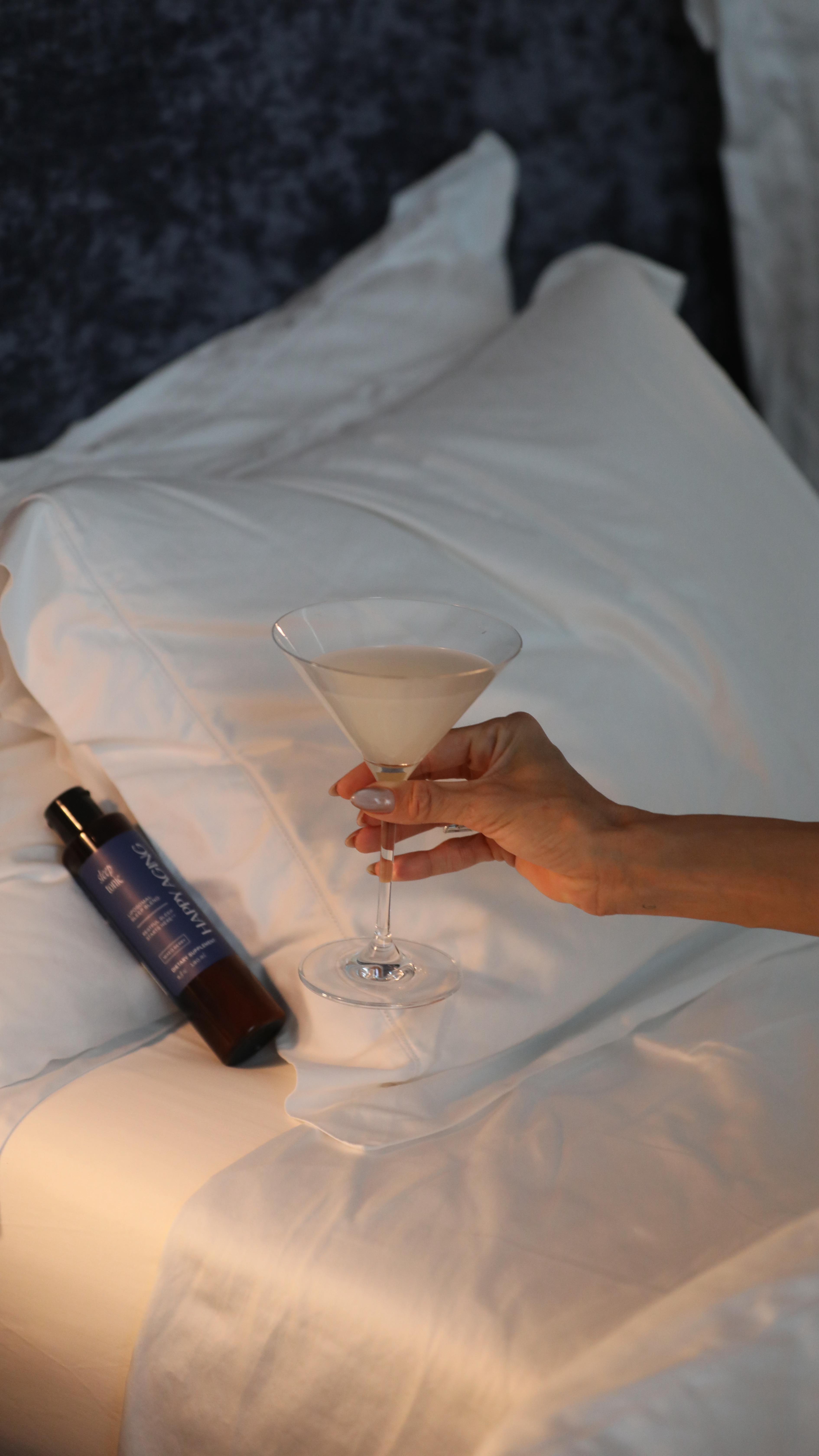 Instagram post by @marthagraeff for Happy Aging. Caption reads: [...] lately with our new Sleep Tonic from....