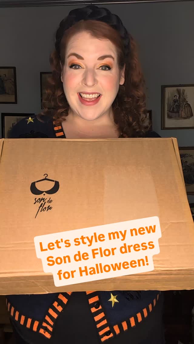 Instagram post by @ladyrebeccafashions for Son de Flor. Caption reads: @sondeflor kindly gifted me this lovely black....