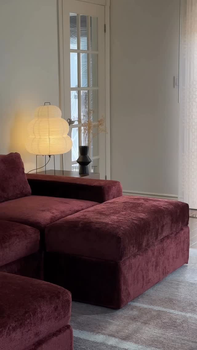 Instagram post by @ohhomee for Cozey. Caption reads: Gave my parents their dream living room makeover....