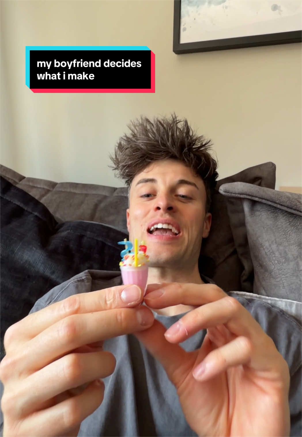 TikTok post by @jack_biggs for Miniverse. Caption reads: ad | letting @Miniverse decide what i make 😋....