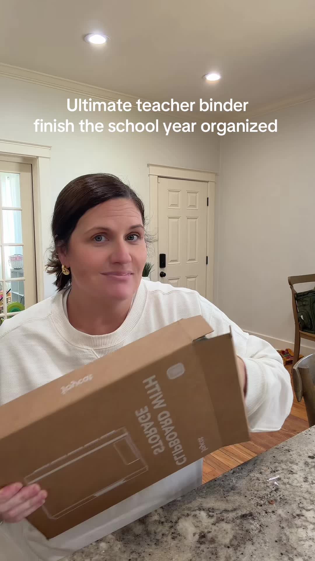 TikTok post by @klogan225 for JoyCat. Caption reads: [...] clipboard organization binder from @Joycat....
