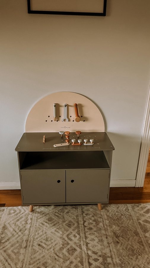 Instagram post by @rochellemmeier1 for Coco Village. Caption reads: [...] has been spending hours at his new....