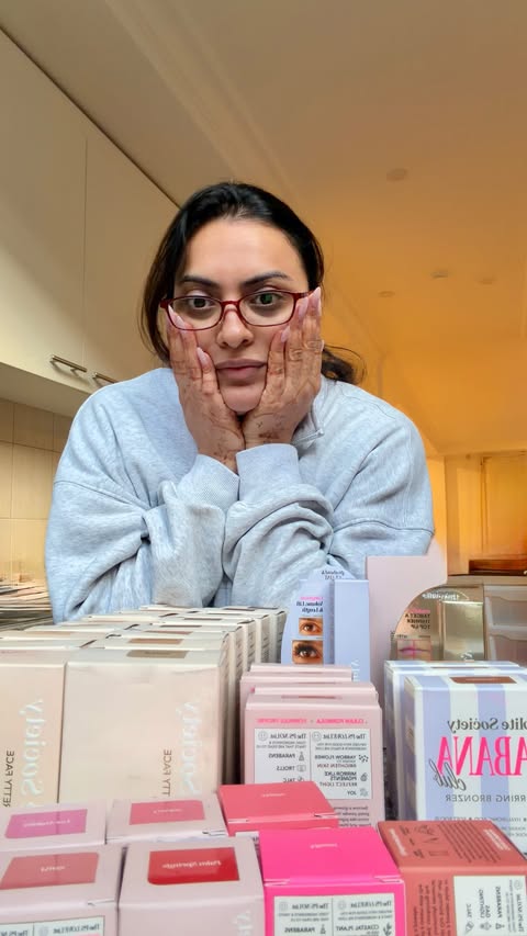 Instagram post by @makeupbyrheapatel for Polite Society. Caption reads: [...] could I keep calm?!? 🫢🥹 thank you....