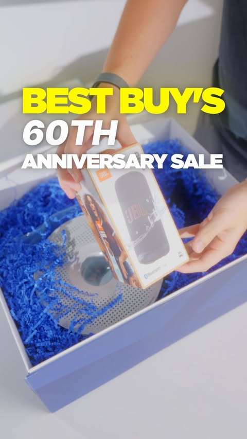 Instagram post by @jaden.coyer for Best Buy. Caption reads: Celebrate Best Buy’s 60th Anniversary Sale and....