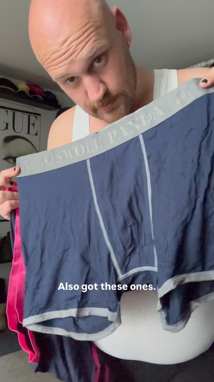 Instagram post by @the.plus.size.baldy for Swole Panda. Caption reads: Count how many times I say “cute” 😂

Thank you....