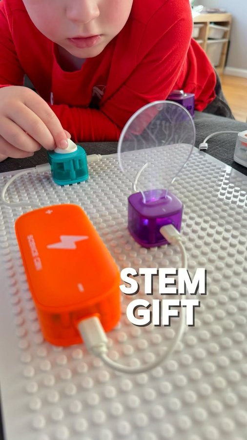 Instagram post by @perfectdayforplay for Lakeshore Learning. Caption reads: I have found the best STEM gift to check off your....