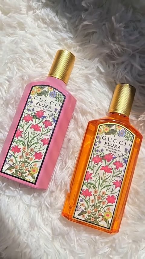 Instagram post by @mrudulachandekar for GUCCI. Caption reads: 🎀😍 Two Gucci fragrances I’m loving this summer....