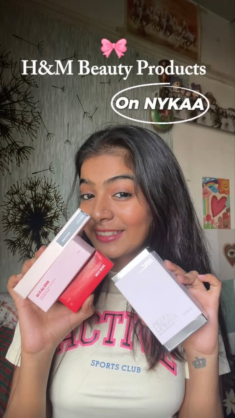 Instagram post by @tulsiiip for Yuvaa. Caption reads: Here’s the new tea ☕️ 
Shop yours H&M beauty now....