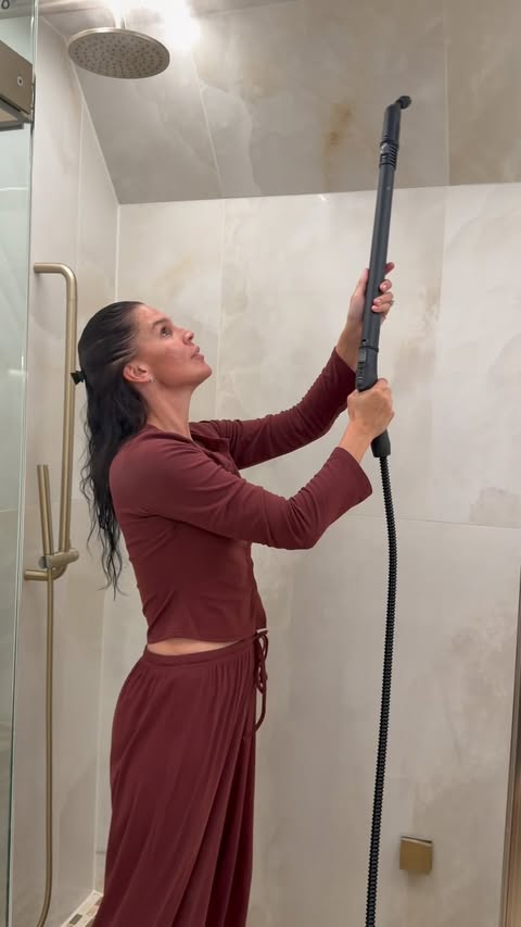 Instagram post by @missdlloyd for Karcher. Caption reads: [...] — Vacuum Mop or Steam Cleaner? 👇🏼....