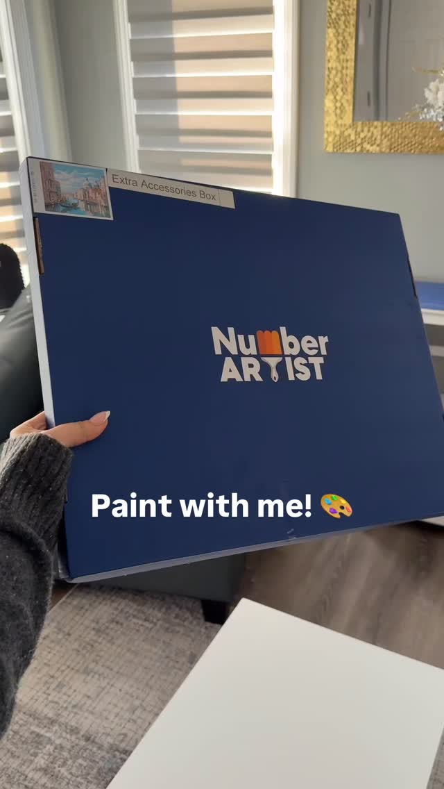 Instagram post by @xoammy_ugc for Number Artist. Caption reads: Paint with me! 👩‍🎨🎨🖌️.