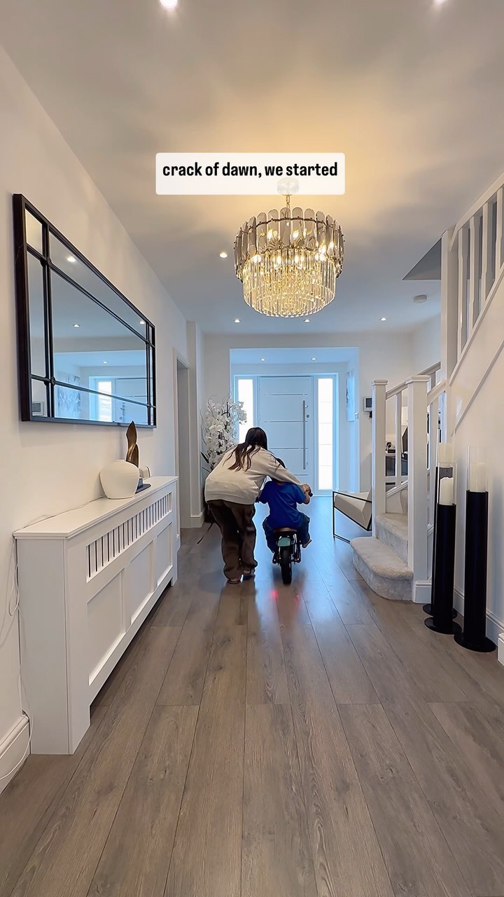 Instagram post by @we_built_our_home for HYPERGOGO. Caption reads: 🚨‼️READ: Electric kids motorbike. Linked in....