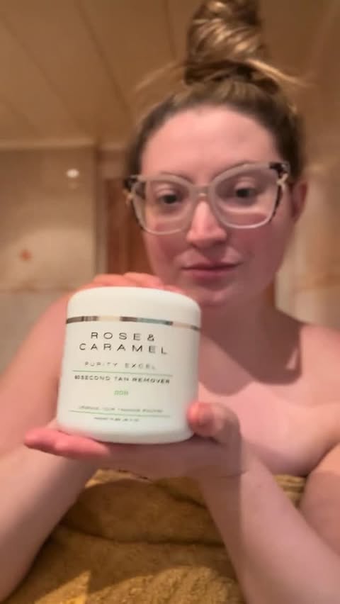 Instagram post by @chloeyoung15 for Rose & Caramel. Caption reads: If you are a fake tan girlie who hates patchy tan....