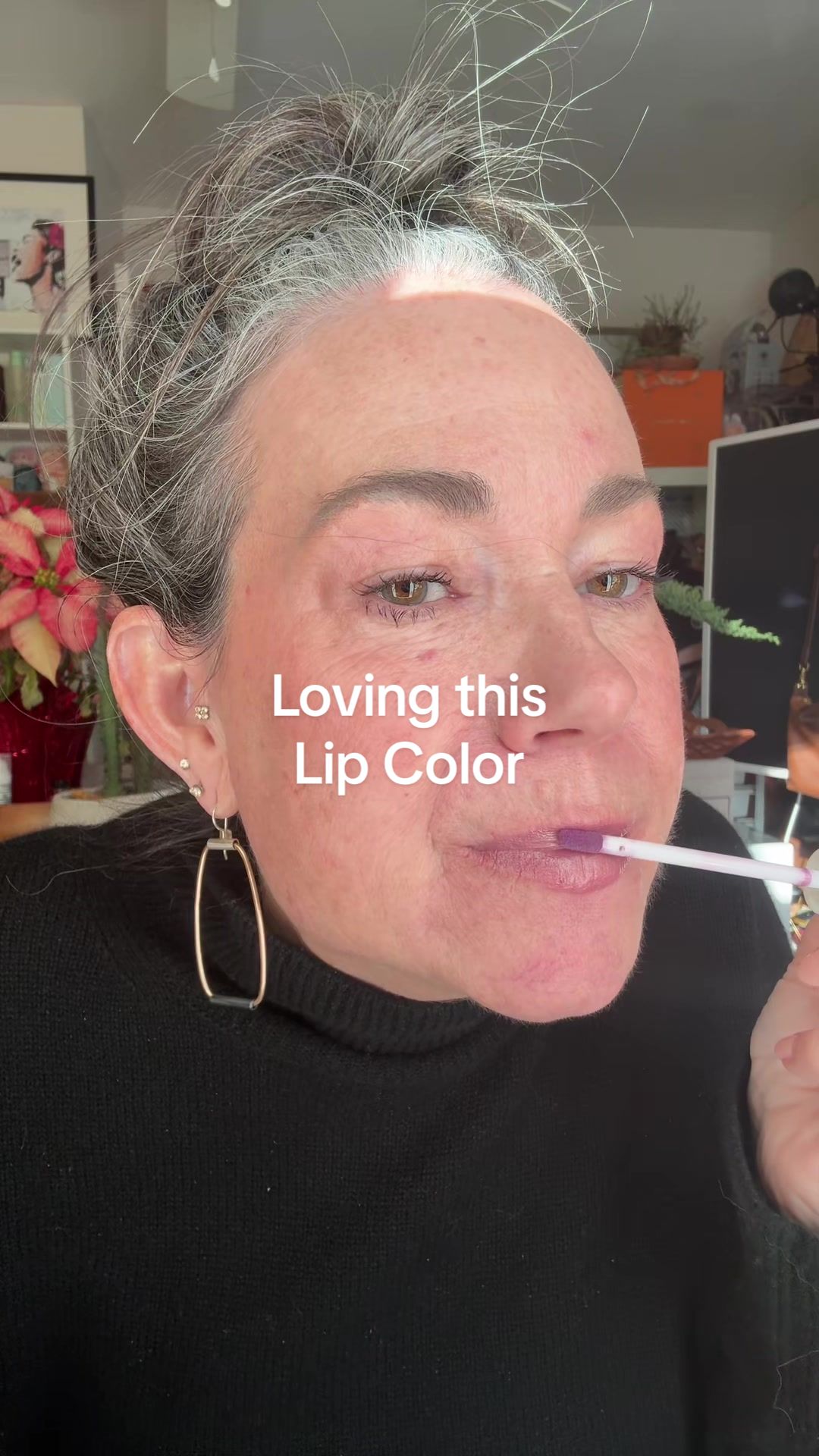 TikTok post by @aestheticaleestyled for BUXOM Cosmetics. Caption reads: @buxomcosmetics loving this lip gloss  #lipgloss....