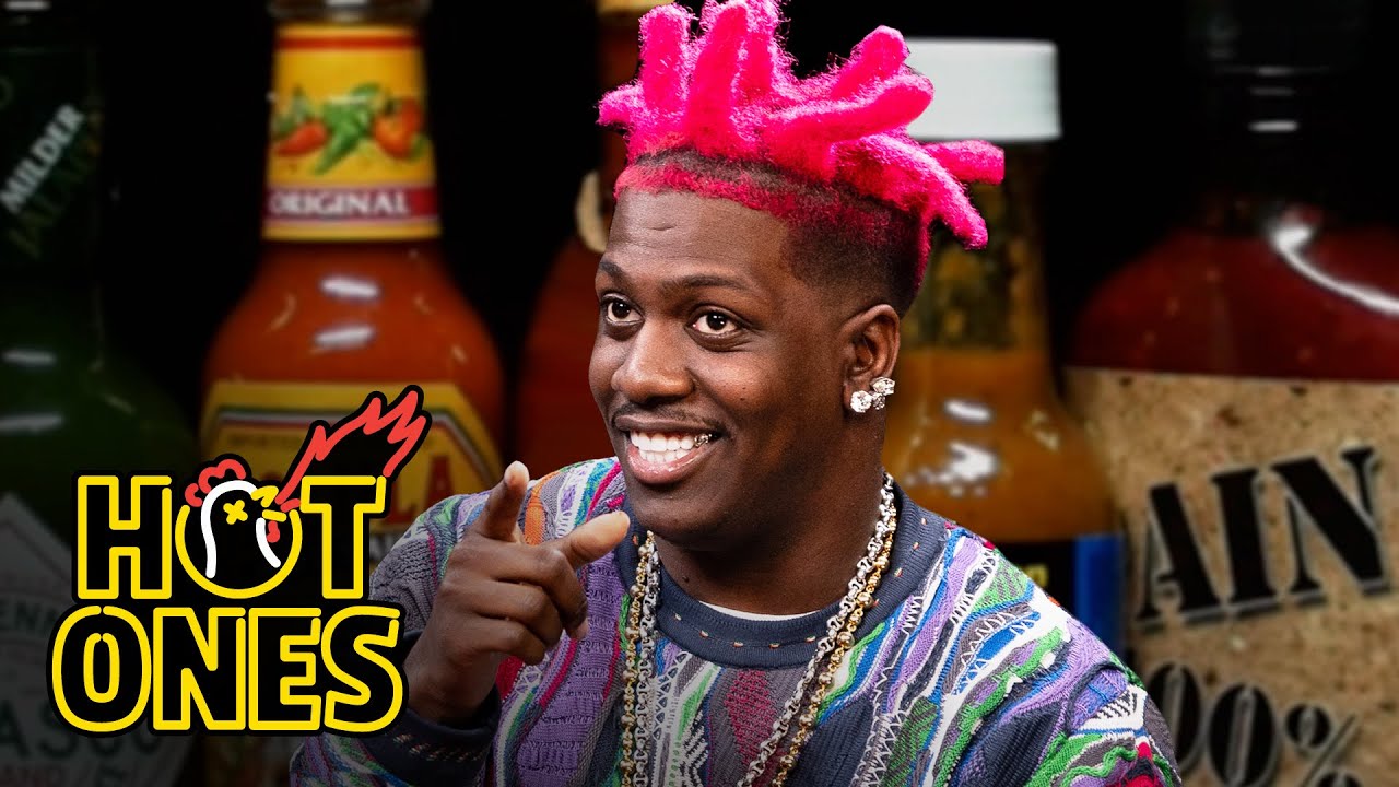 YouTube post by @FirstWeFeast for First We Feast. Caption reads: Lil Yachty Takes His Final Form While Eating Spicy....