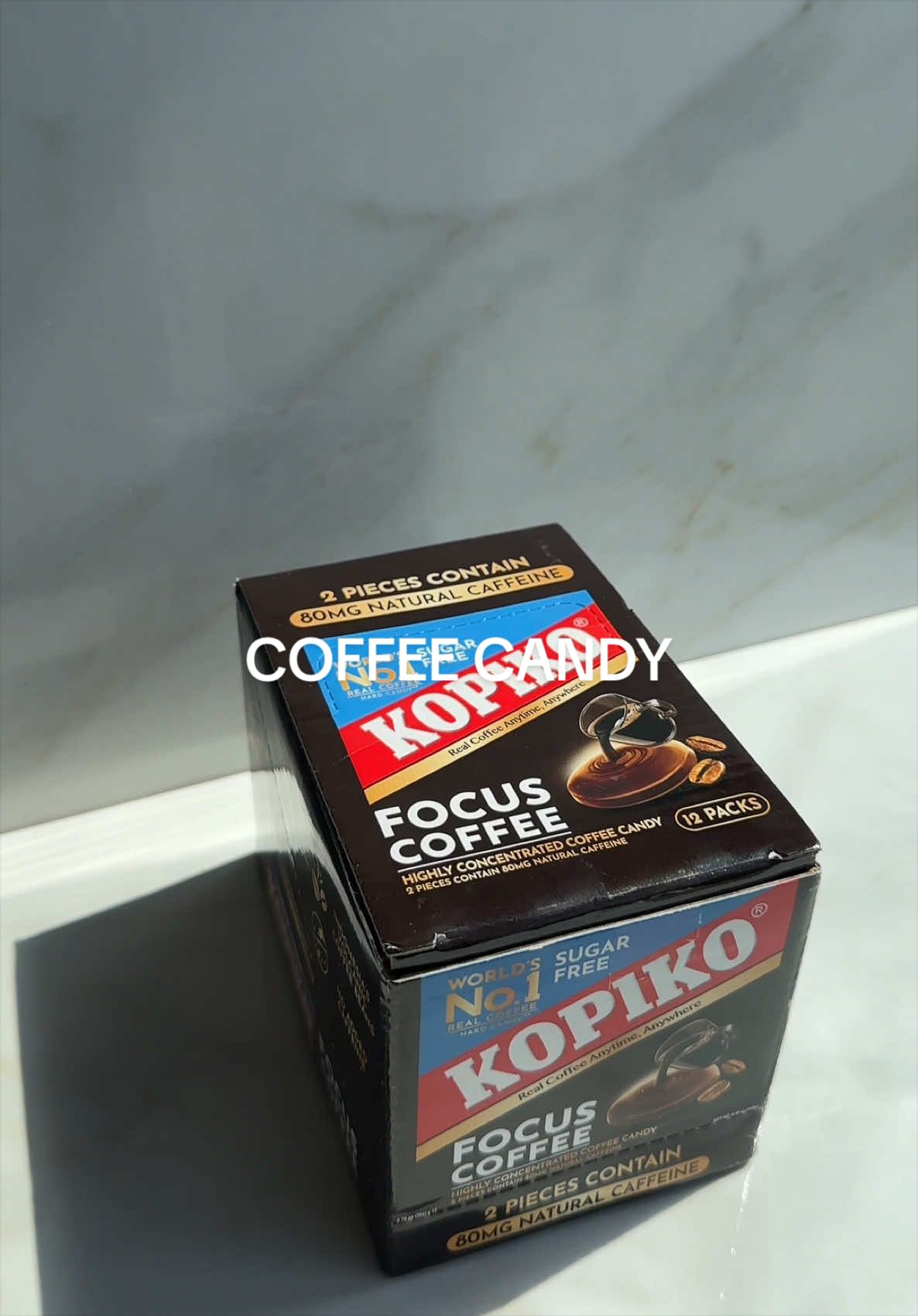 TikTok post by @lilathompson888 for Kopiko USA. Caption reads: The easiest way to get your caffeine fix on the go....