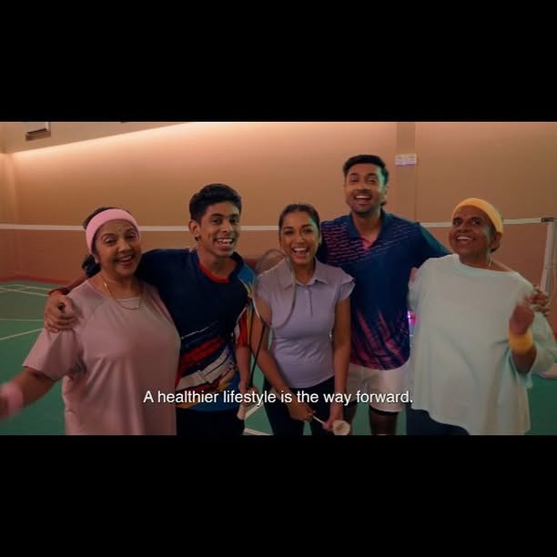 Instagram post by @vikneswary.se for Health Promotion Board. Caption reads: I love spending time as a family and what a dream....