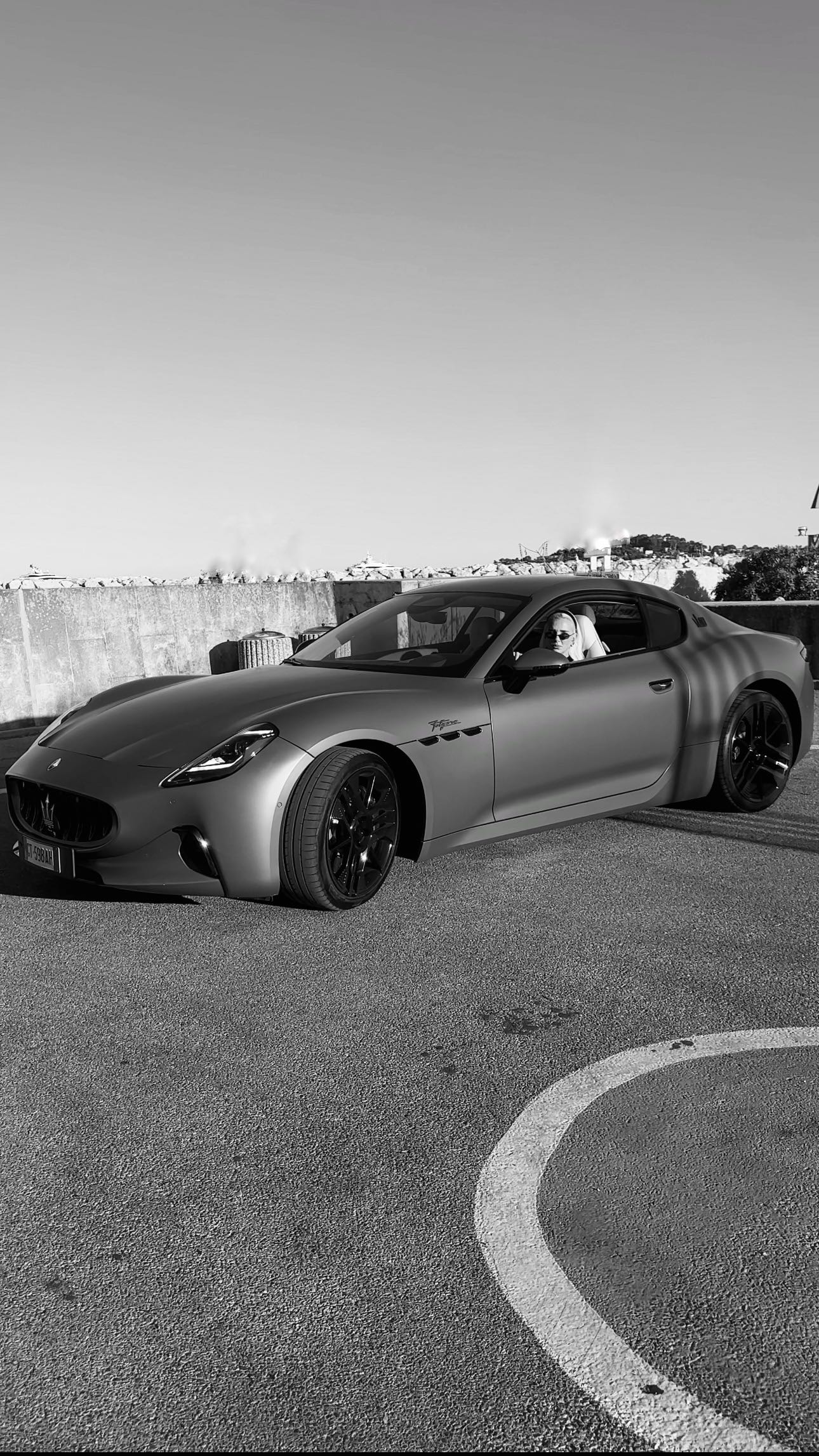 Instagram post by @tocestyle for Maserati. Caption reads: I never imagined loving an electric Maserati… but....