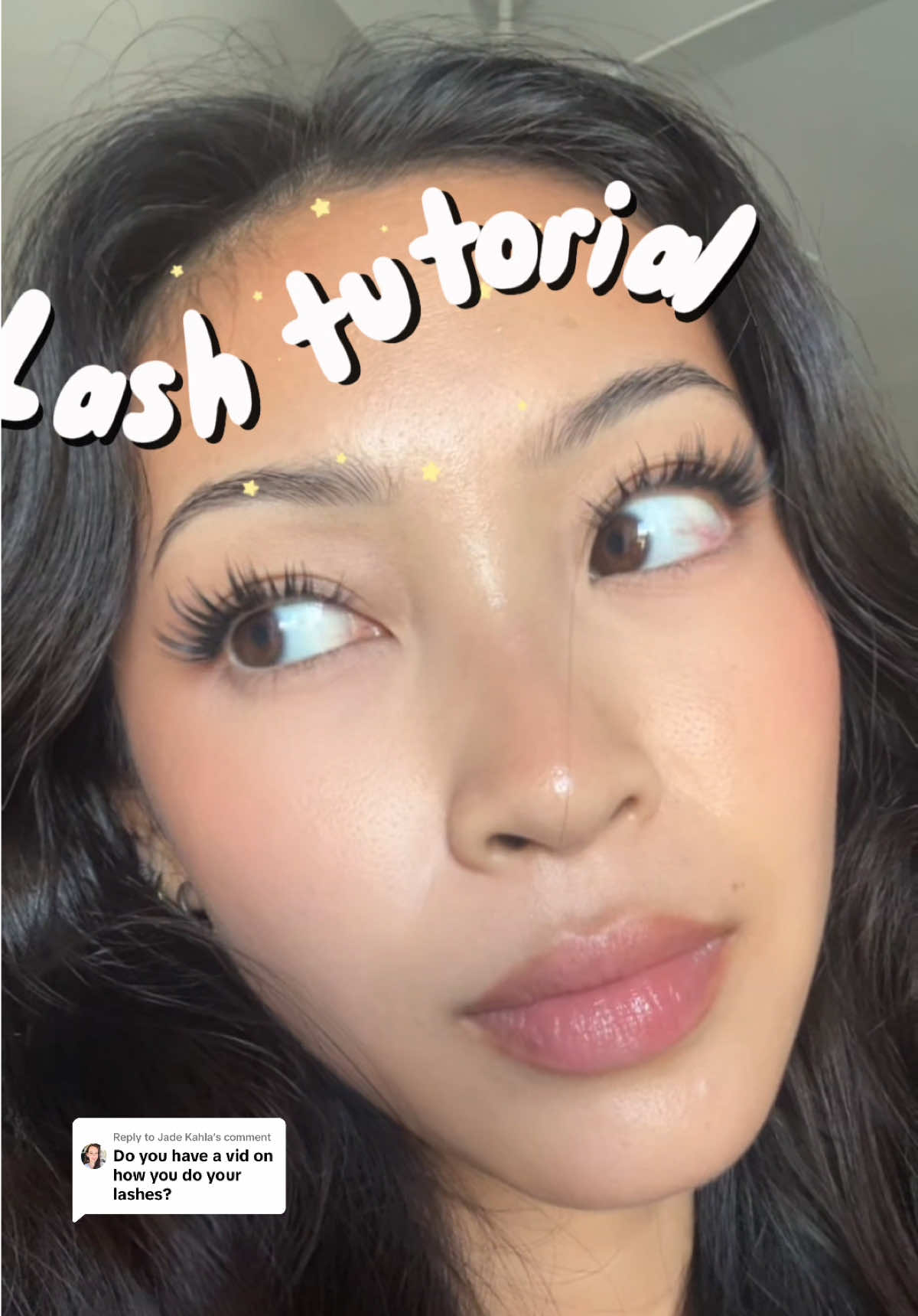 TikTok post by @ssarahnade_ for Fowendia Lashes. Caption reads: [...] seal trick changed the game for me @Fowendia....