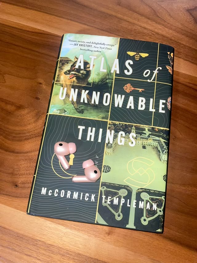 Instagram post by @wes_reads_ for Libro.fm. Caption reads: 🌎📖 Book Review: Atlas of Unknowable Things, by....