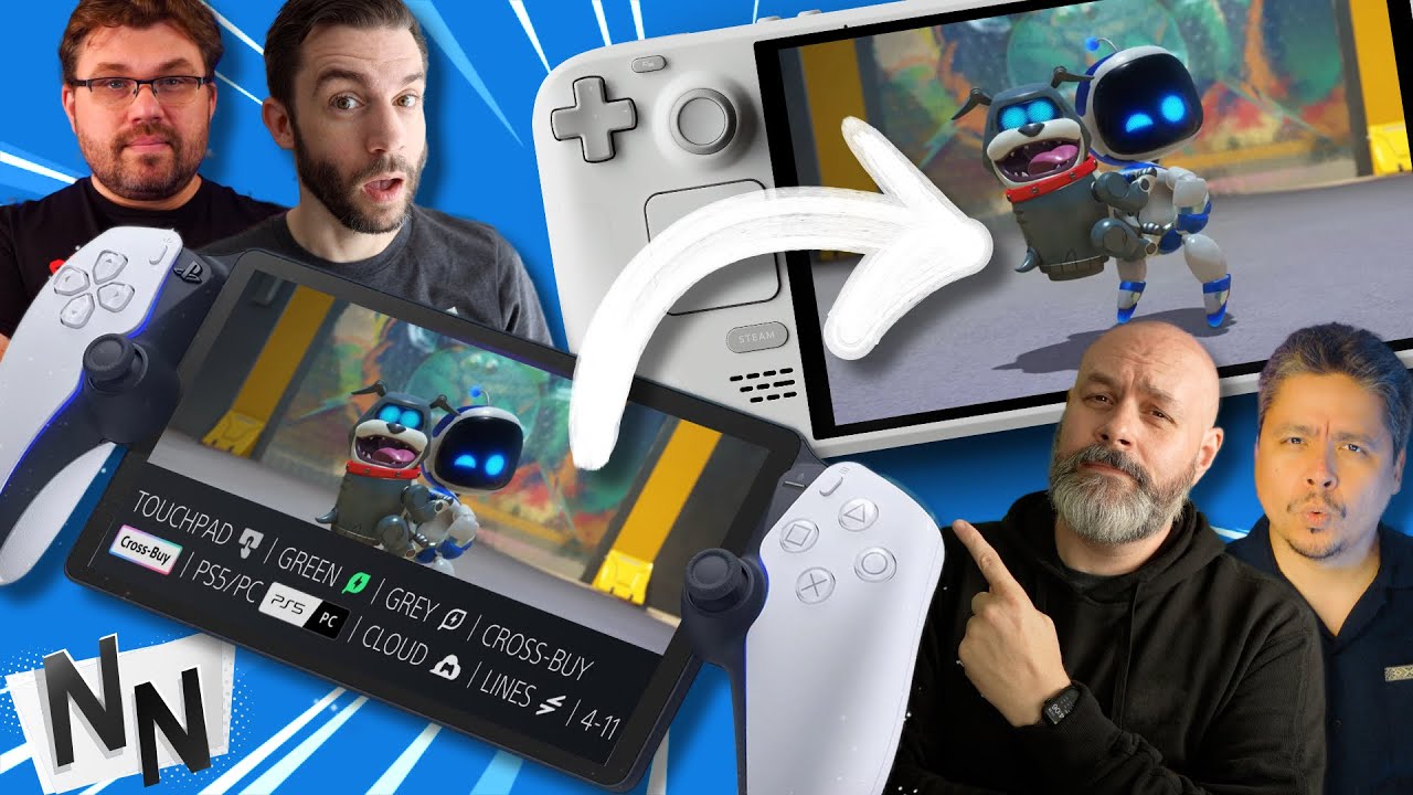 YouTube post by @NerdNest for Humble Bundle. Caption reads: Buy Once, Play Everywhere: PlayStation Cross-Buy....